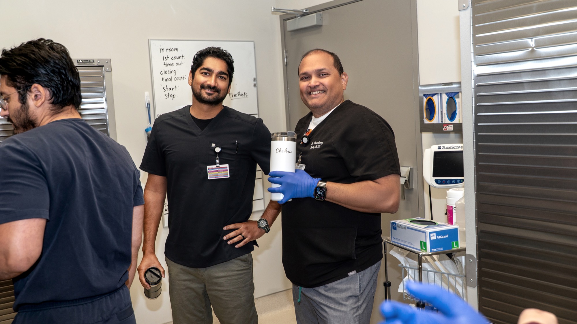 Fellow and Dr. Chakrabarty sharing a lighter moment during the training day